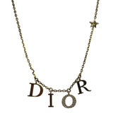 Christian Dior Dior Letter Charm/Pave O Star Necklace