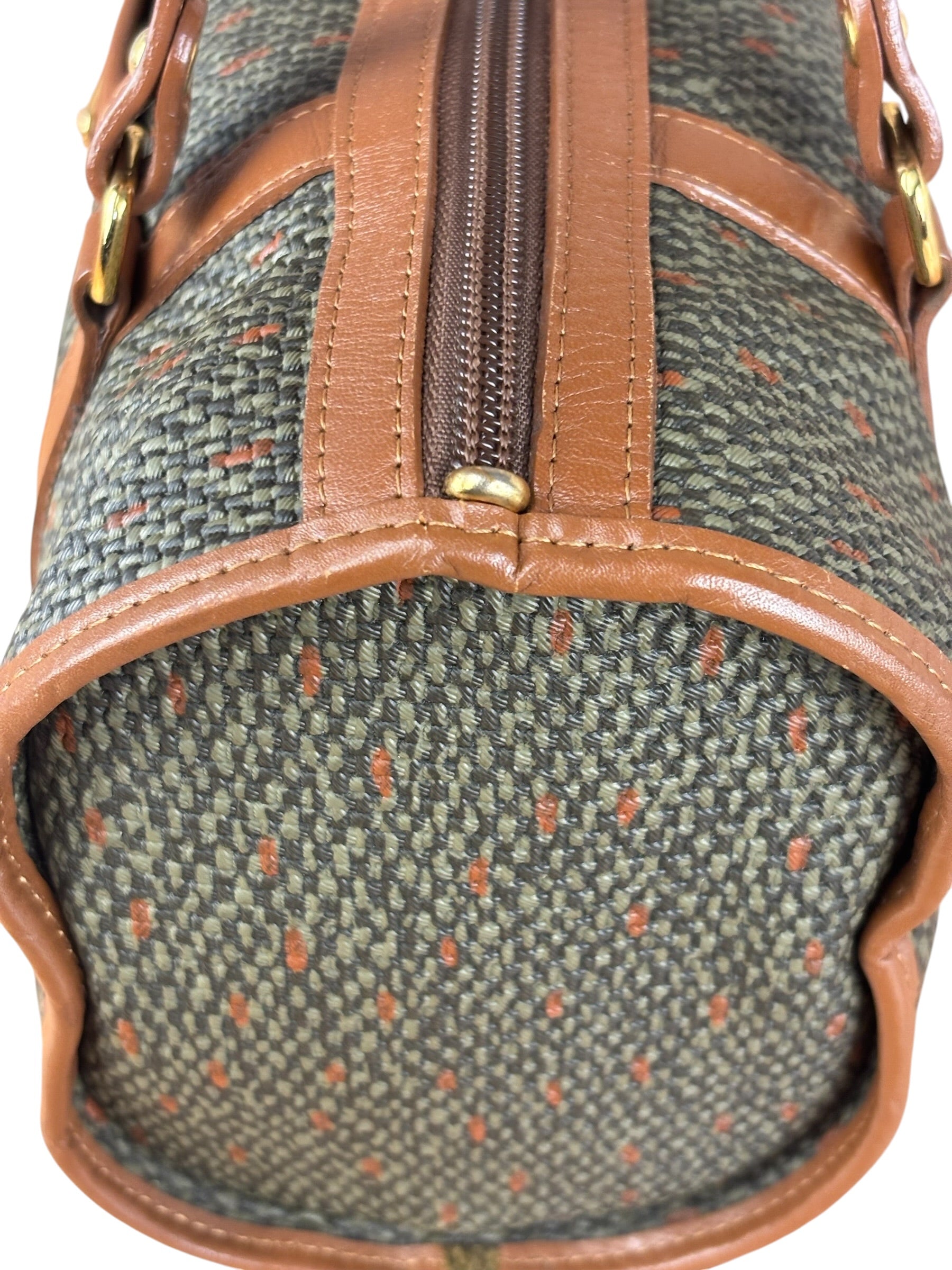 Yves Saint Laurent Vintage Brown Leather Woven Hand Bag