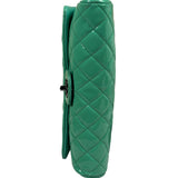 Chanel Green Quilted Patent Leather Flap Bag 2012
