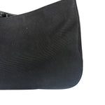 Prada Vintage Black Canvas Shoulder Bag