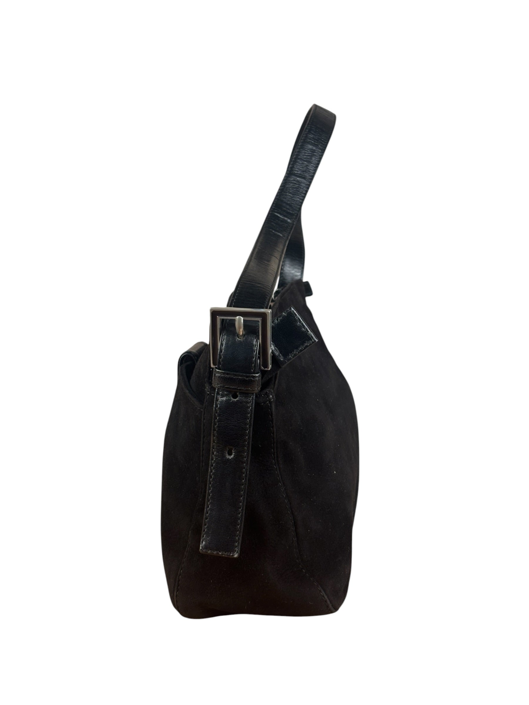 Fendi Vintage Black Mamma Baguette Shoulder Bag