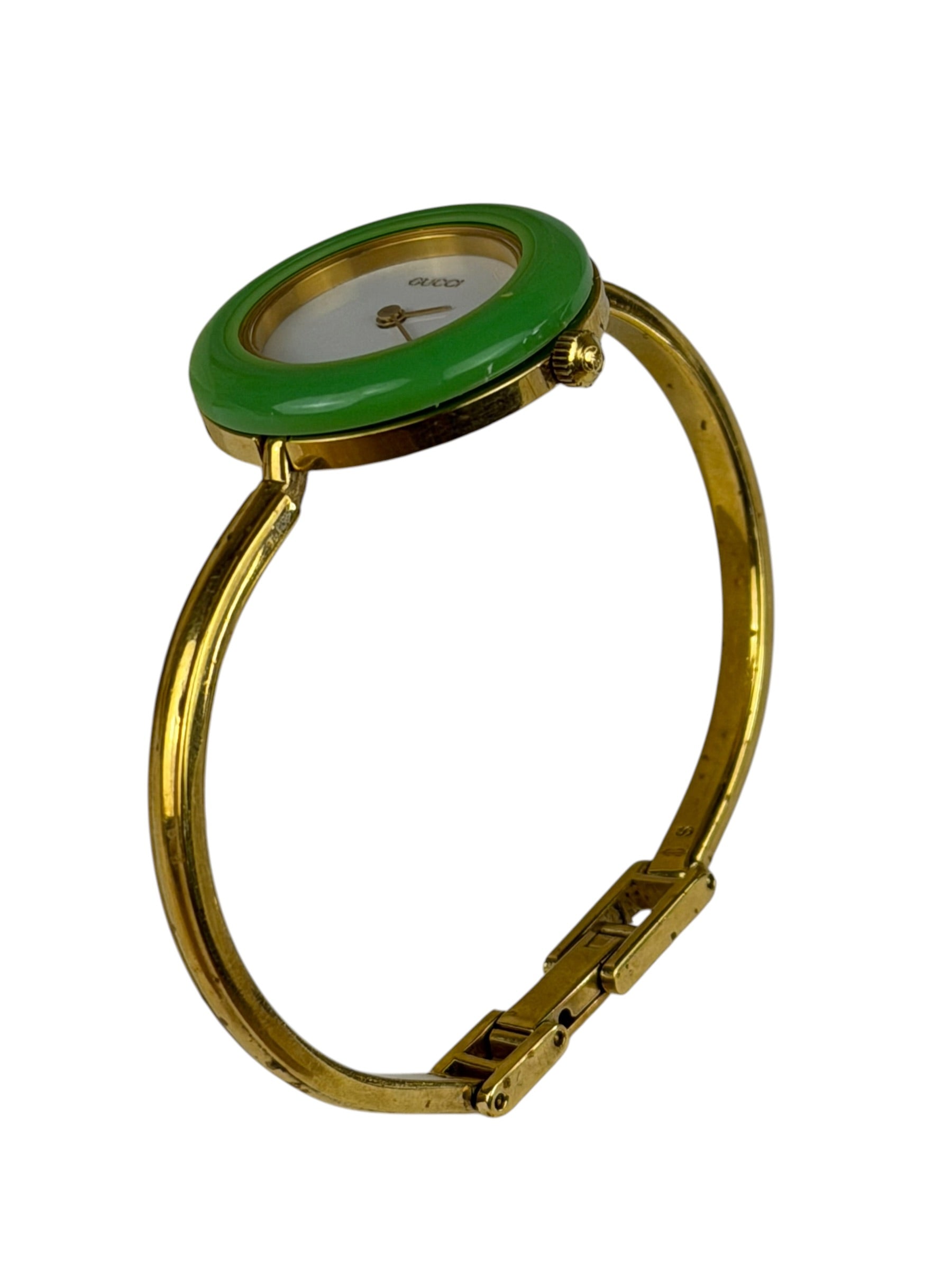 Gucci Interchangeable Bezel Watch Gold Plated Bangle