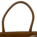 Miu Miu Beige/Brown Bicolor Leather Madras Handbag