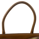 Miu Miu Beige/Brown Bicolor Leather Madras Handbag