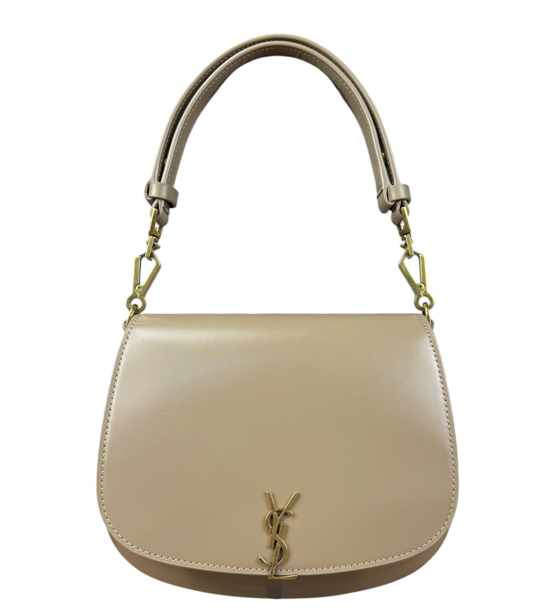 Saint Laurent Beige Leather Voltaire Handbag