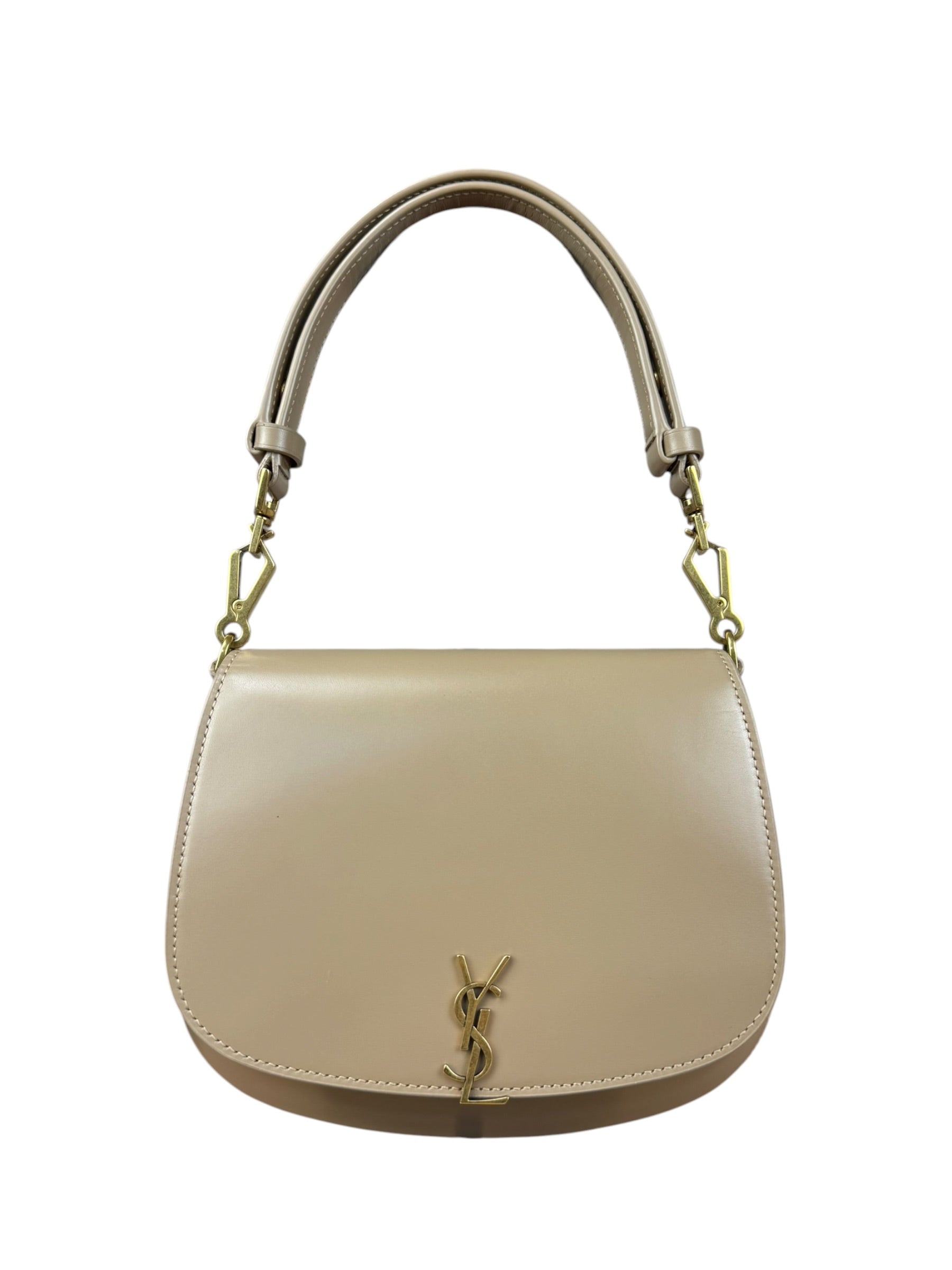 Saint Laurent Beige Leather Voltaire Handbag