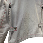 Prada Vintage Blue Striped Canvas Zip Up Collared Jacket
