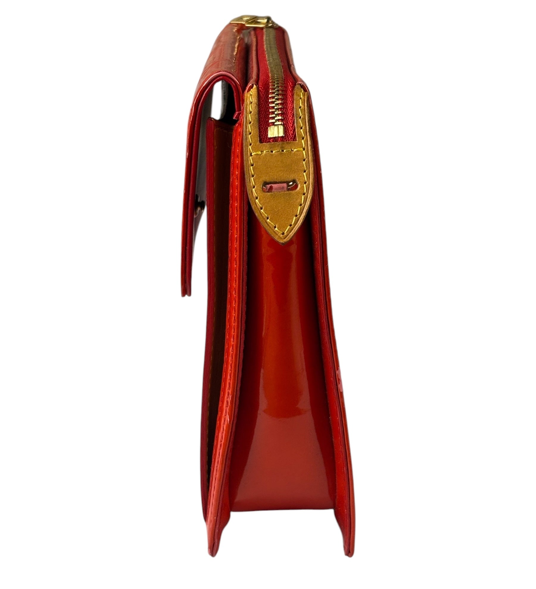 Louis Vuitton Red Vernis Mott Shoulder Bag