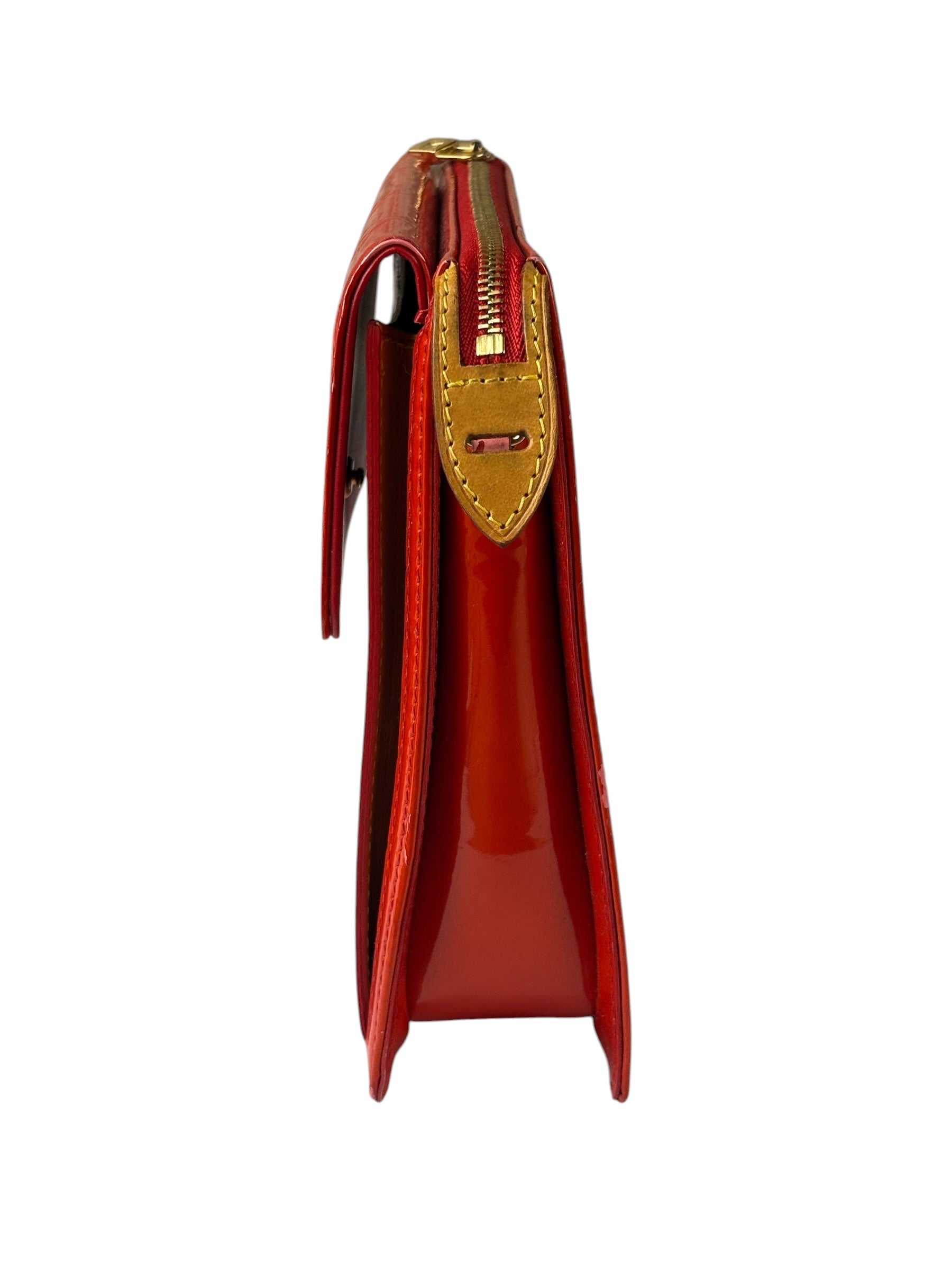 Louis Vuitton Red Vernis Mott Shoulder Bag