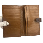 Bottega Veneta Vintage Brown Leather Woven Intrecciato Wallet