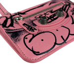 Balenciaga Pink Grafitti Le City Zip Wallet