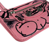 Balenciaga Pink Grafitti Le City Zip Wallet
