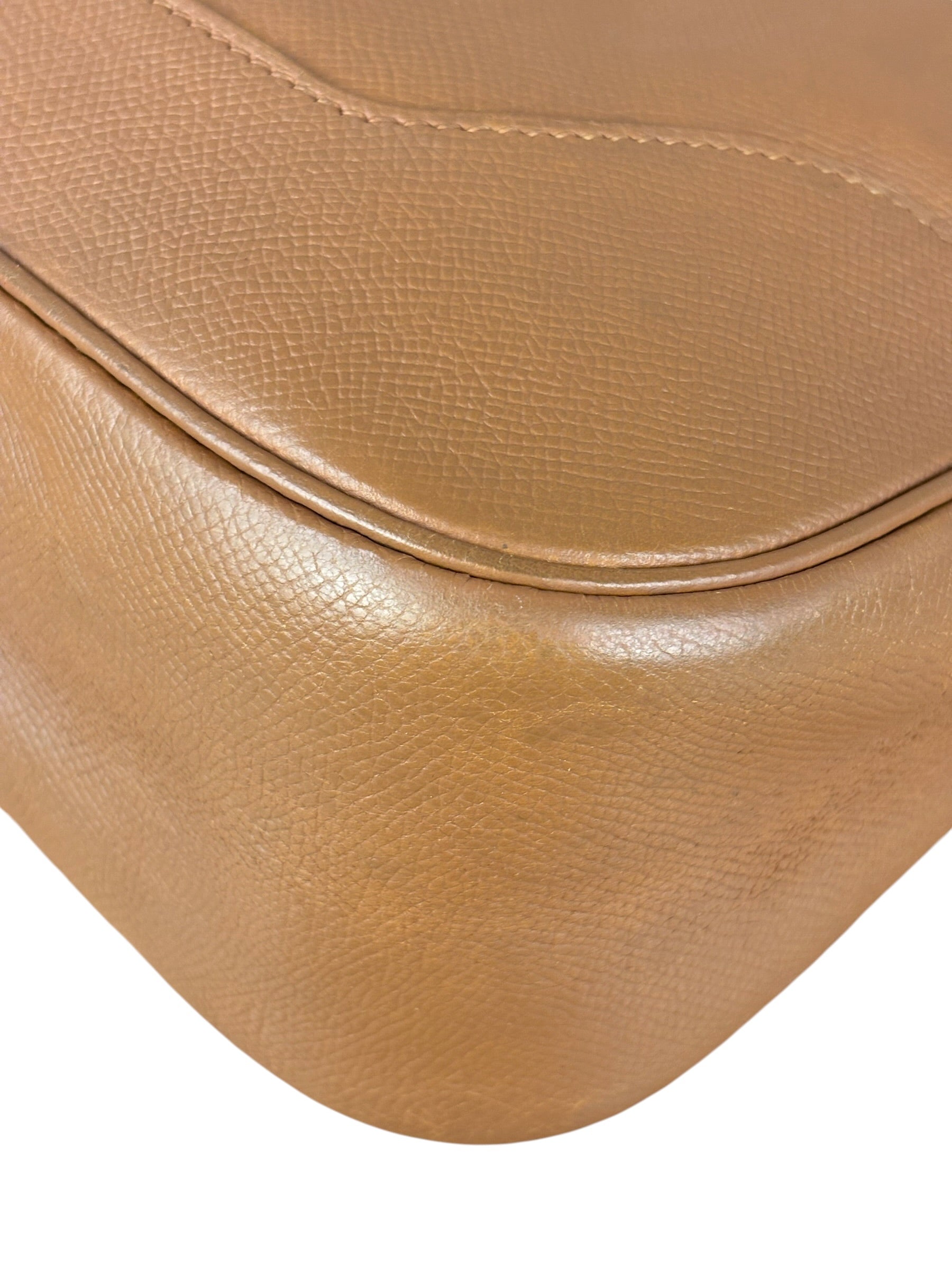 Hermes Vintage Tan Brown Leather Shoulder Bag