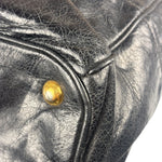 Prada Vintage Black Shine Leather Vitello Daino Tote