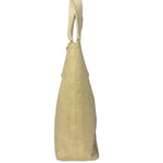 Chanel Vintage Beige Canvas Quilted Chocolate Bar Tote 2003