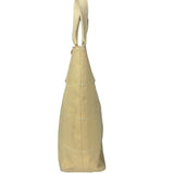 Chanel Vintage Beige Canvas Quilted Chocolate Bar Tote 2003