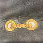 Chanel Black Leather Medium Gabrielle Flap Bag 2011