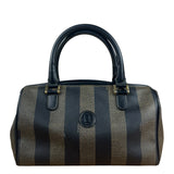 Fendi Vintage Pequin Stripped Mini Boston Bag