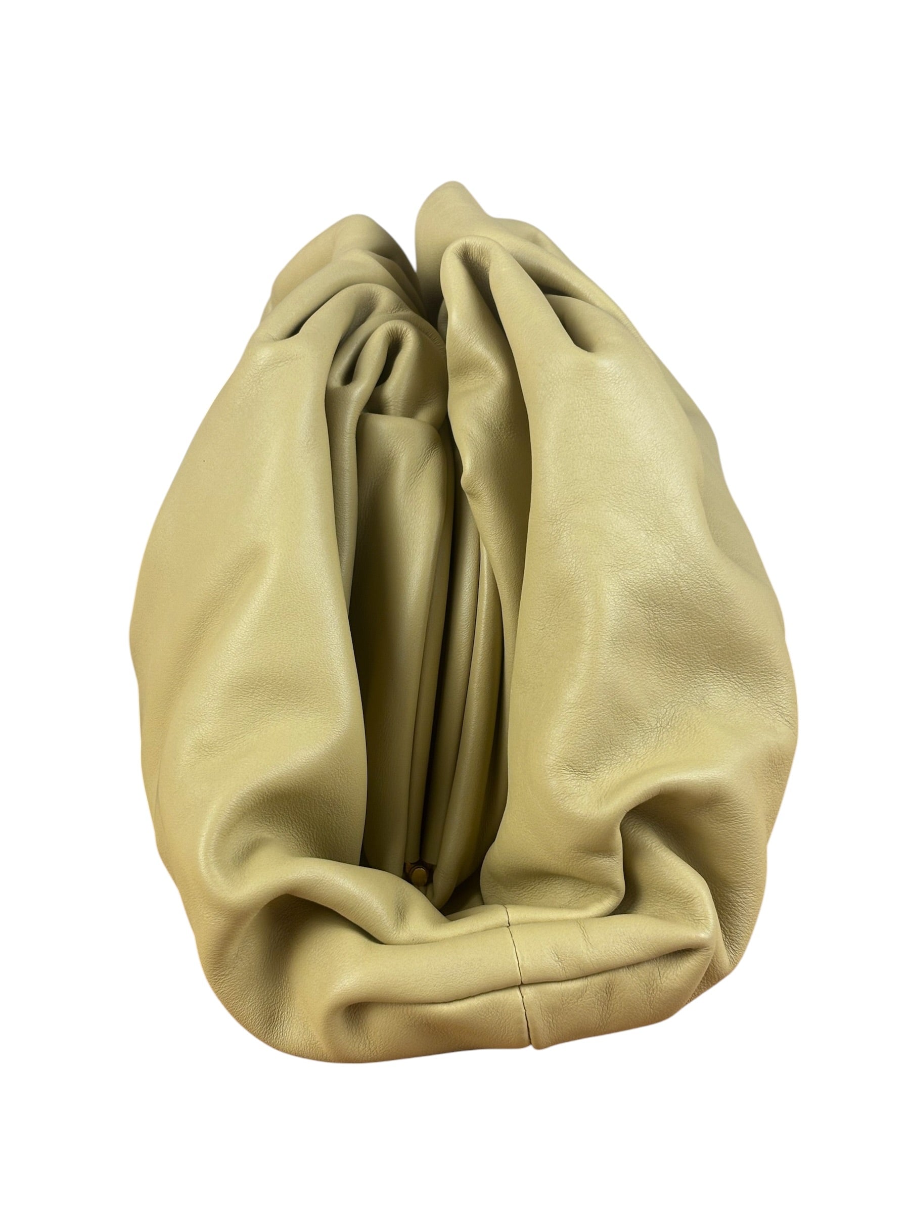 Bottega Veneta Beige Leather Pouch Clutch