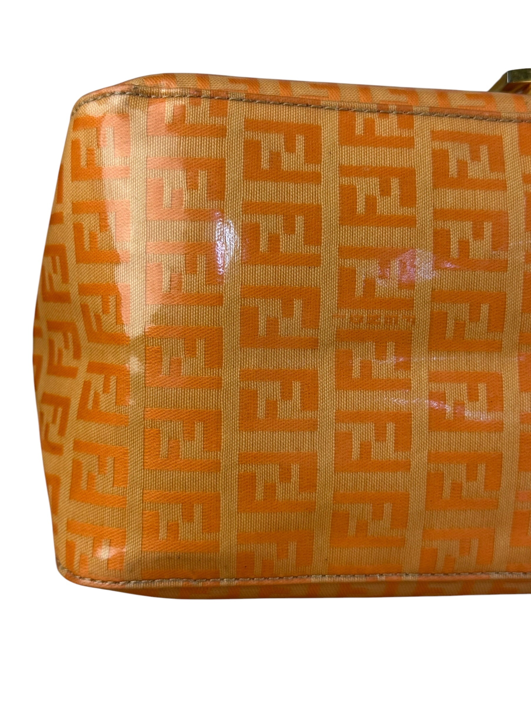 Fendi Zucchino Mamma Baguette Shoulder Bag