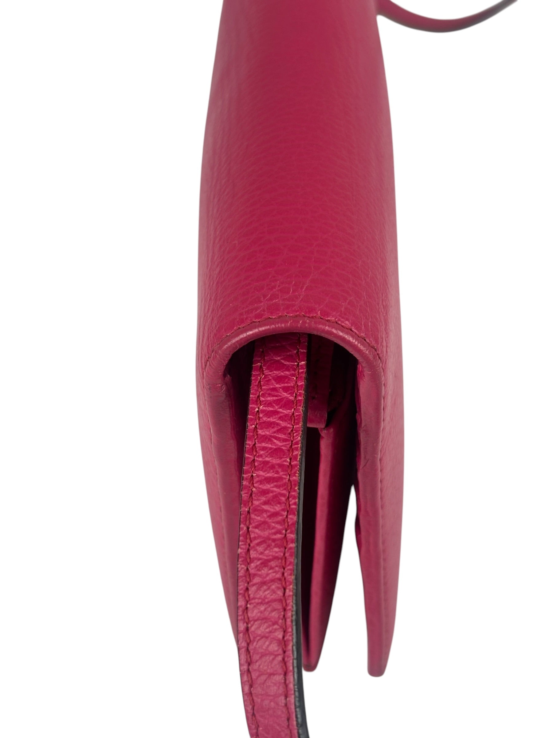 Gucci Pink Leather Swing Wallet/Pochette