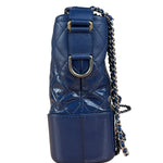 Chanel Navy Blue Leather Gabrielle Hobo Bag 2018