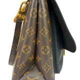 Louis Vuitton Black Leather/ Monogram Marignan 2Way Bag