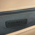 Chanel Cream Patent Leather Boy Flap Bag 2012