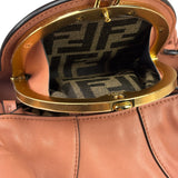 Fendi Pink Leather Spy Spice Mall Two-Way Bag