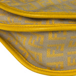 Fendi Yellow Leather Trim Zucca Crossbody Bag