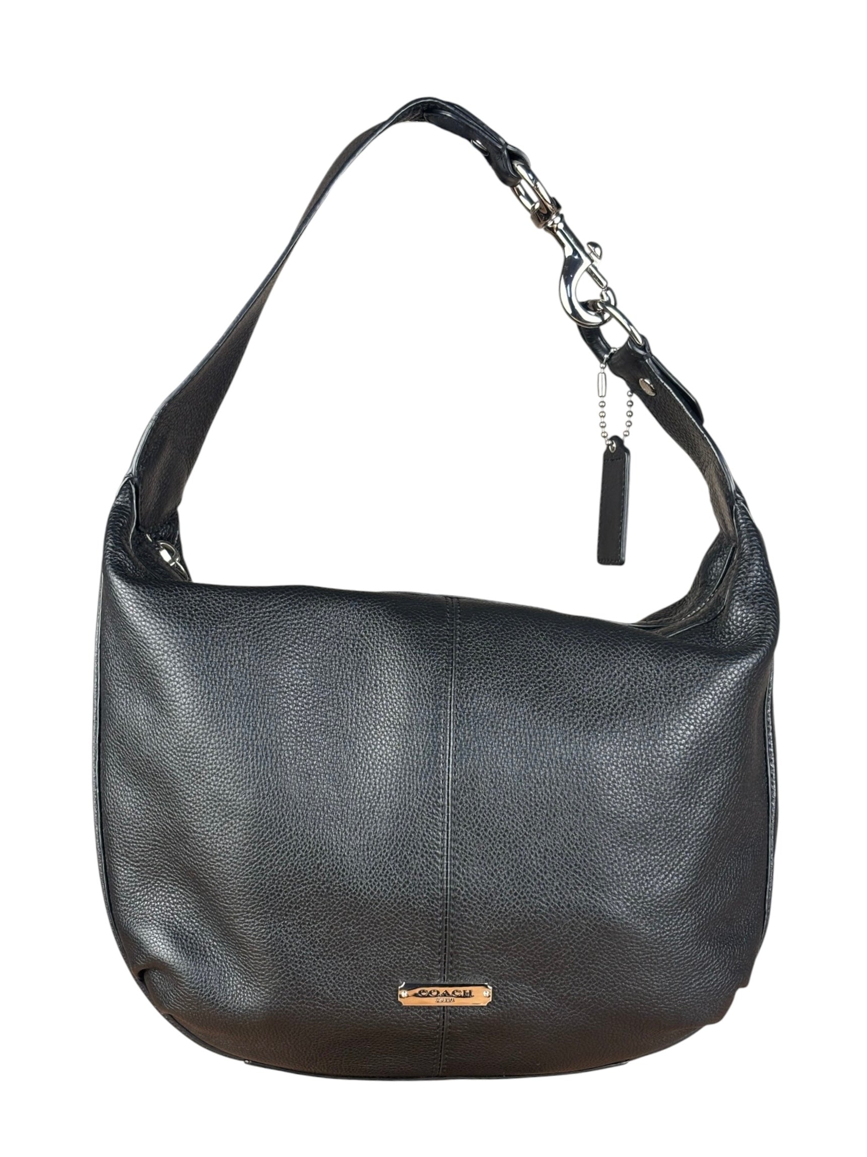 Coach Black Leather Hobo Shoulder Bag