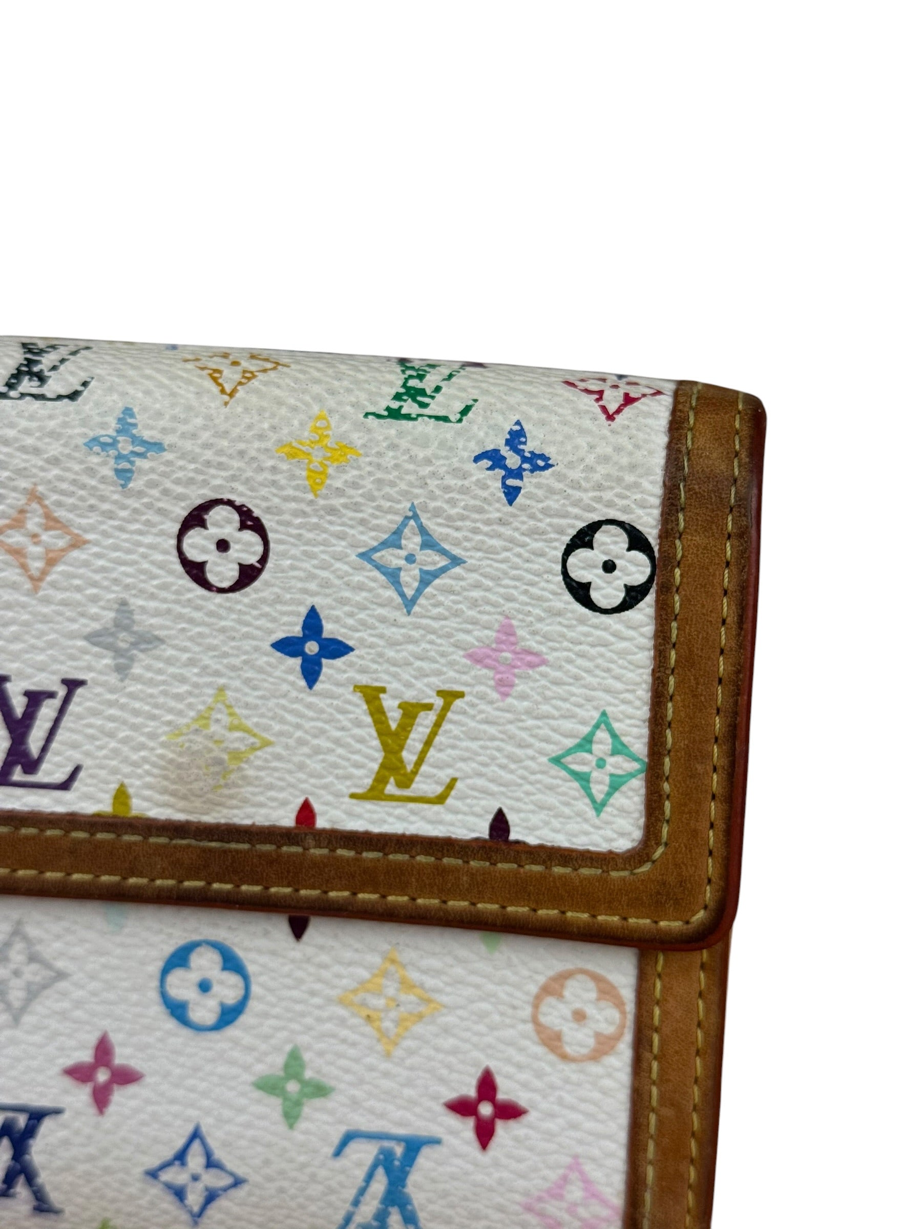 Louis Vuitton White Murakami Compact Wallet