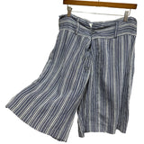 Dries Van Noten Striped Linen Shorts Navy