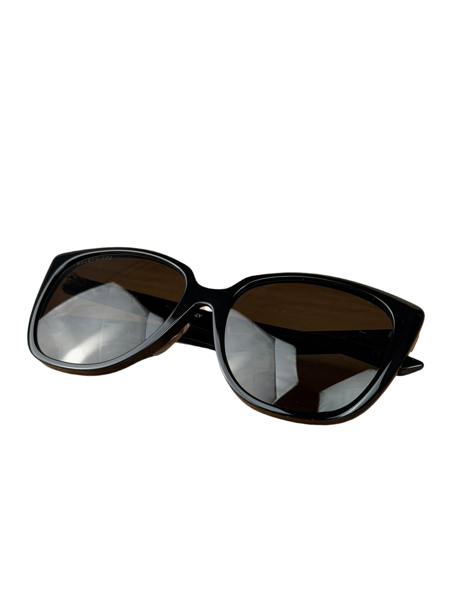 Balenciaga Black/Grey BB0175SA Alternative Fit Square Sunglasses
