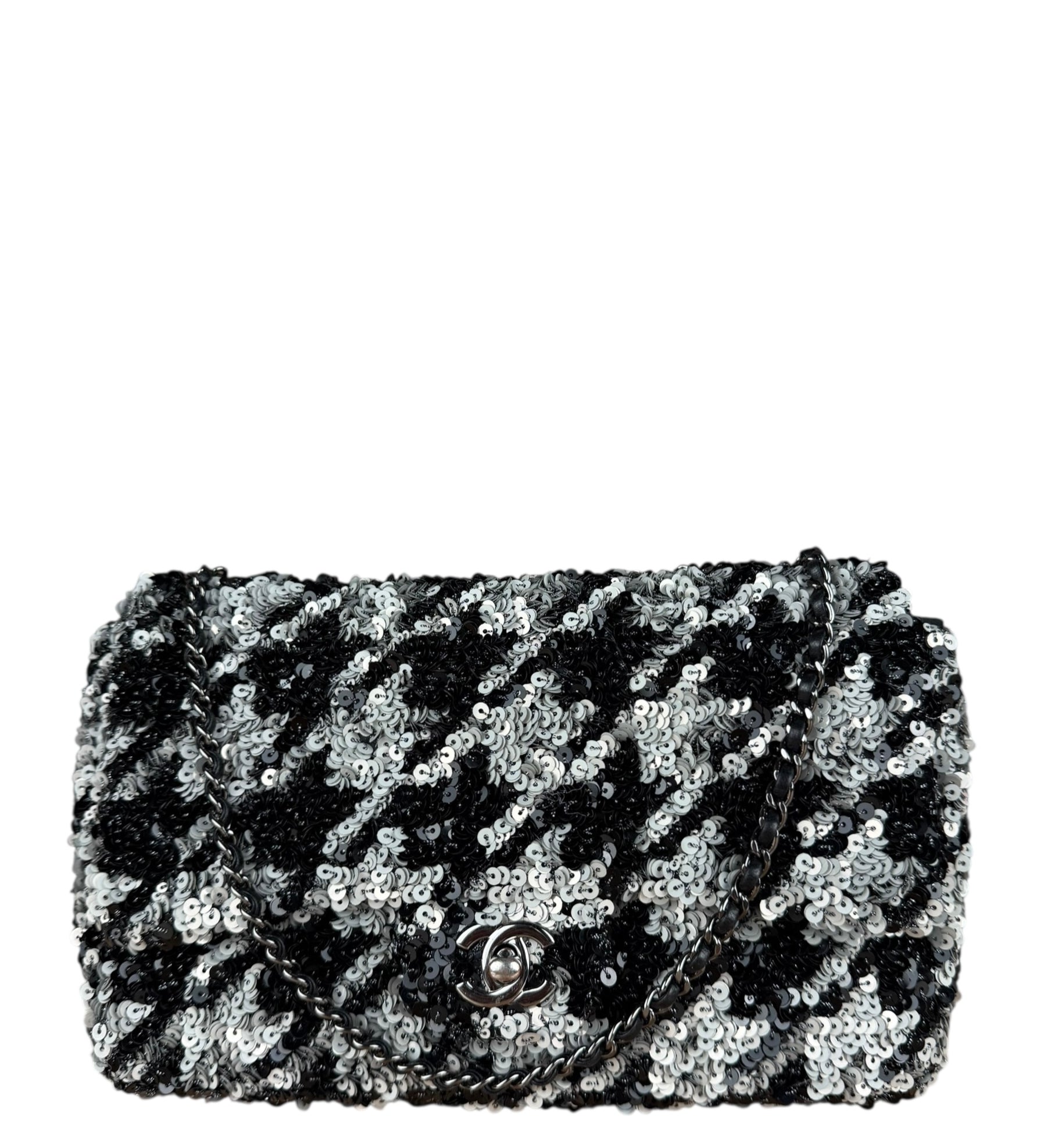 Chanel Medium Classic Flap Sequin Handbag 2020