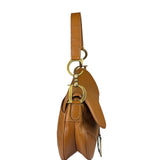 Christian Dior Tan Brown Leather Medium Saddle Bag