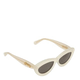 Loewe Curvy Oval Sunglasses Ivory
