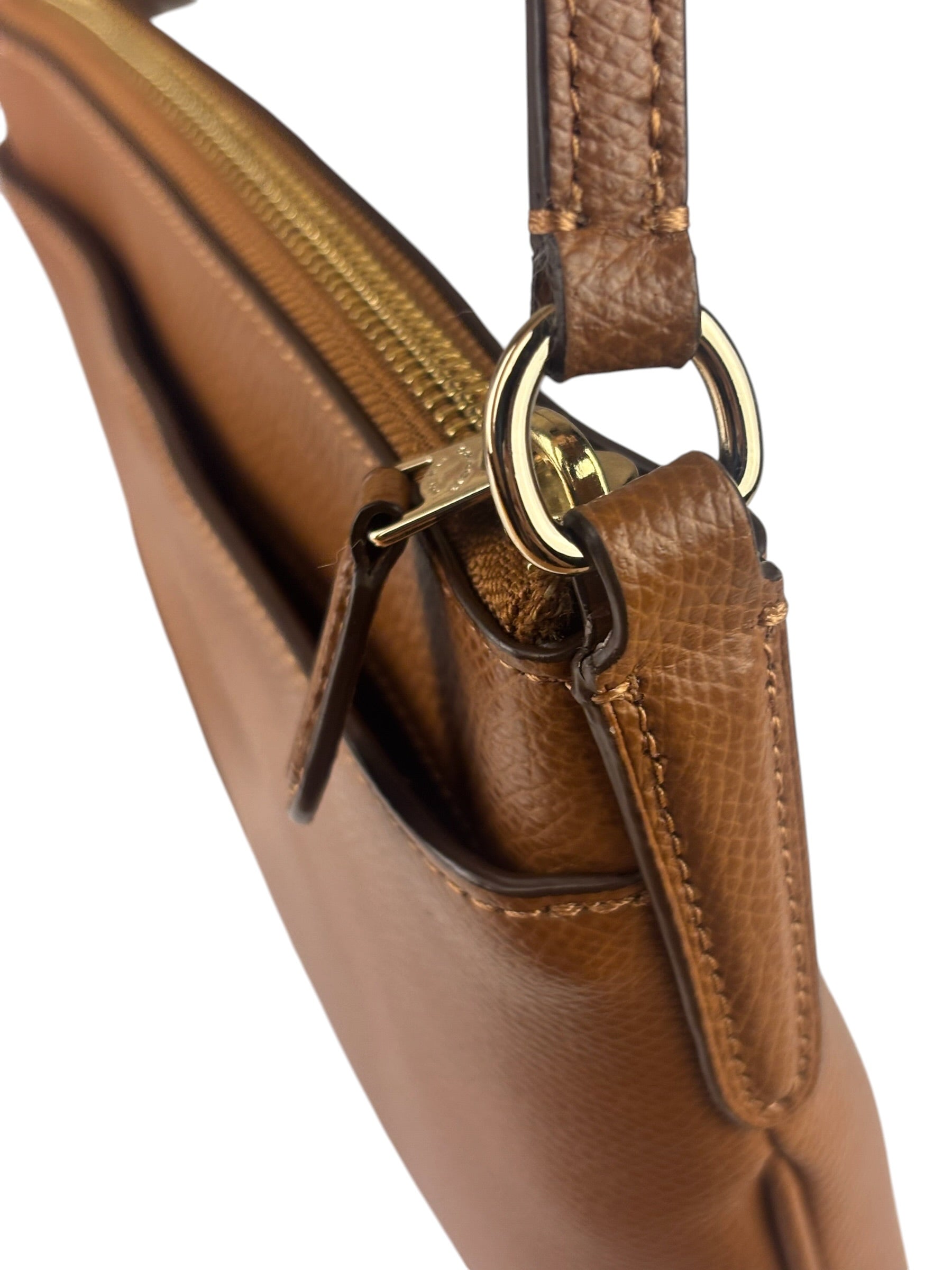 Coach Tan Brown Pebble Leather Crossbody Bag