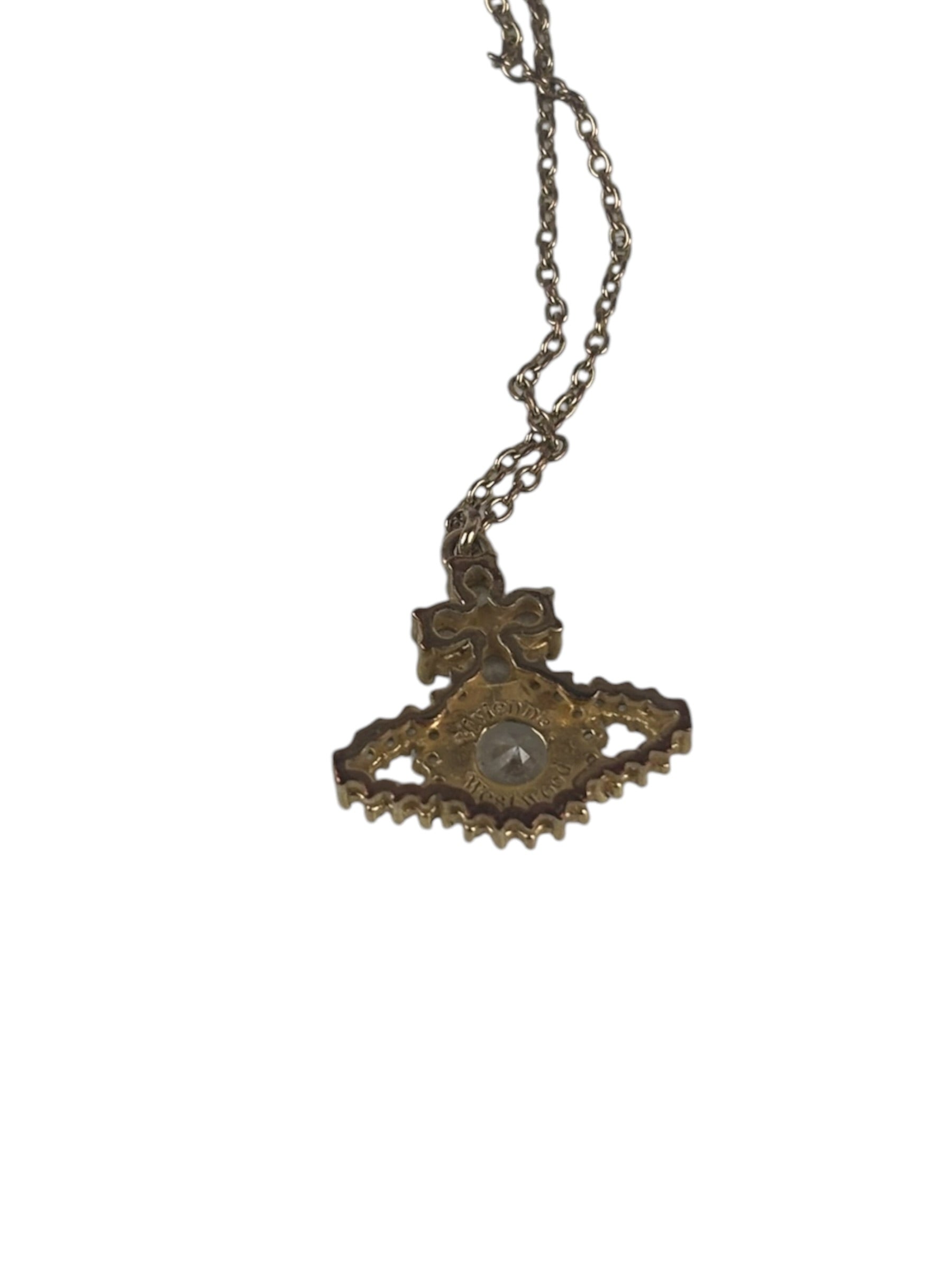 Vivienne Westwood Rhinestone Orb Pendant Necklace