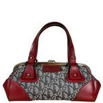 Christian Dior 2005 Doctor Bag Navy/Red Leather Trim