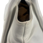 Burberry White Leather Bamboo Cinch Tote
