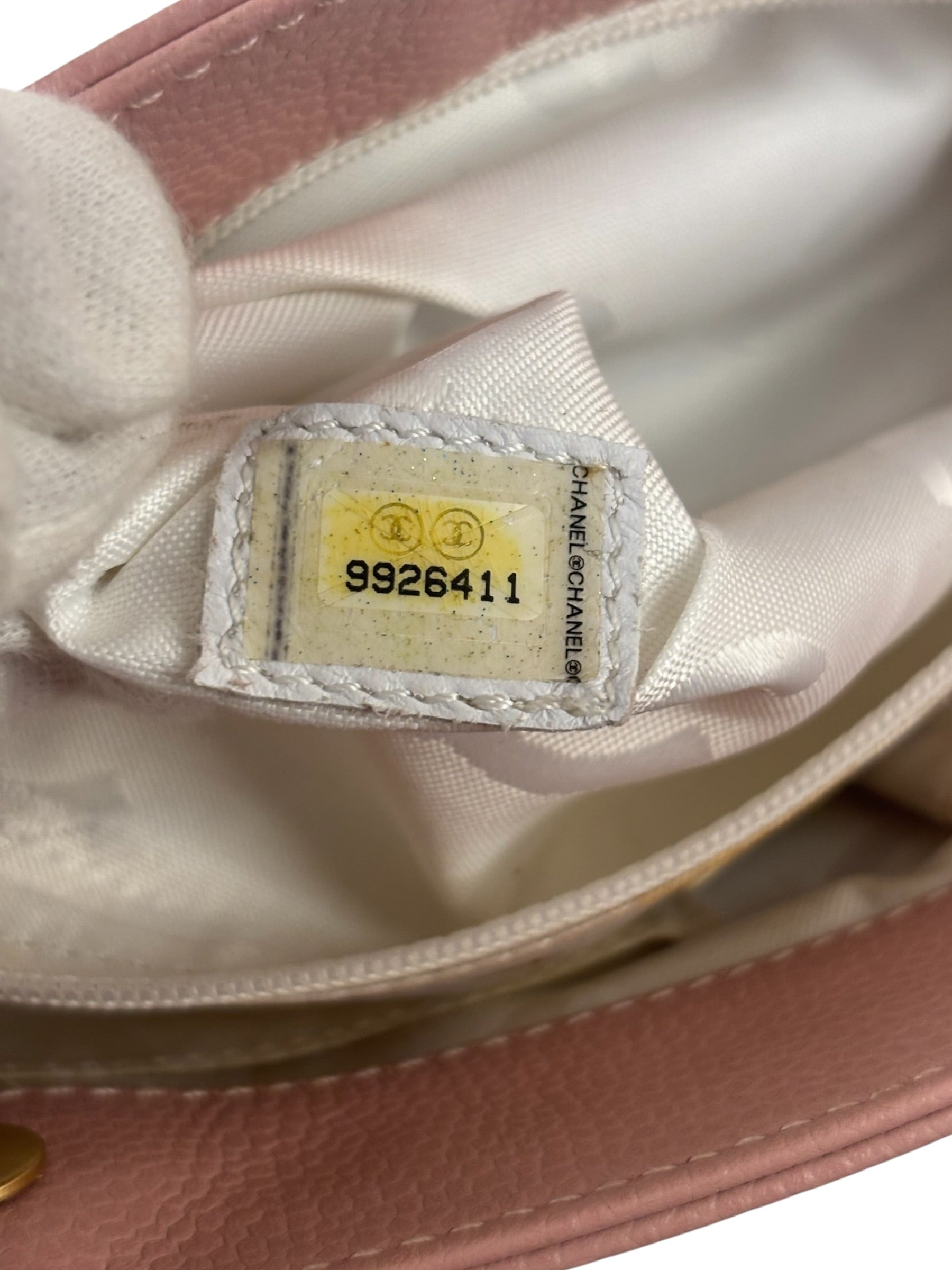 Chanel CC Pink Caviar Leather Mini Tote Bag 2004