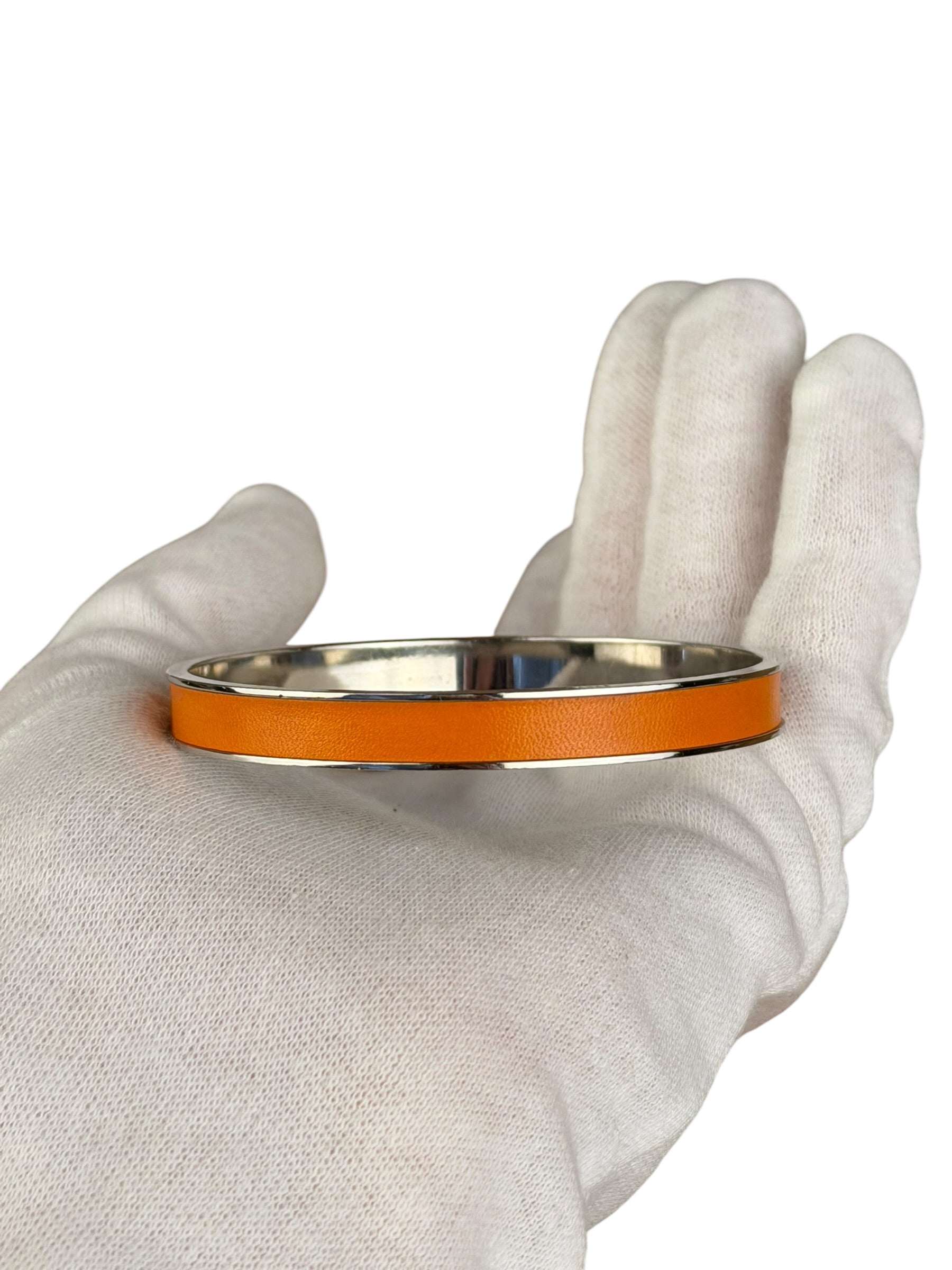 Hermes Orange Kelly H Lock Mini Clic Bracelet
