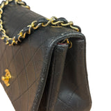 Chanel Black Quilted Leather Mini Flap Bag  2011