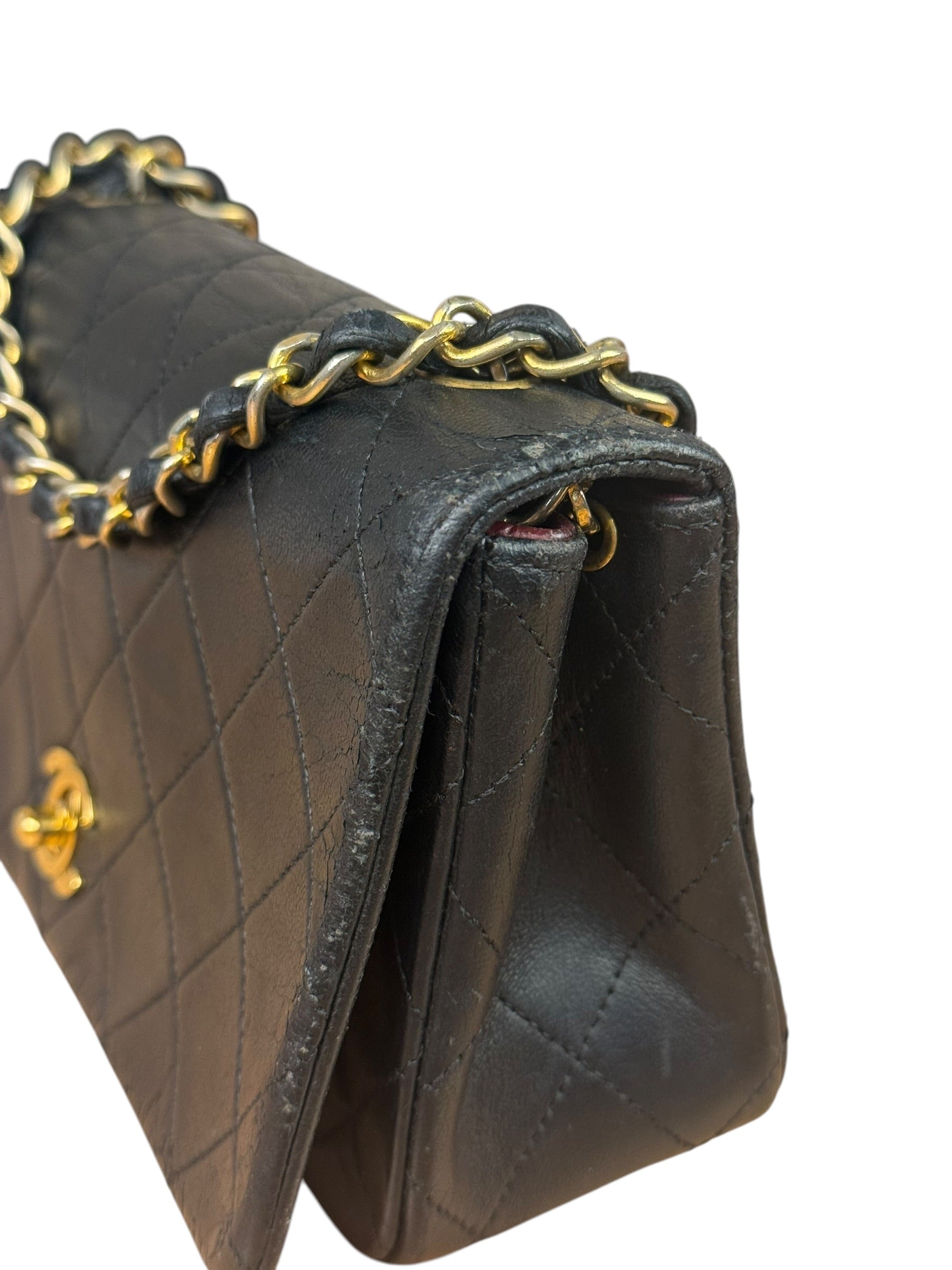 Chanel Black Quilted Leather Mini Flap Bag  2011