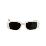 Prada White Symbole Rectangular Sunglasses