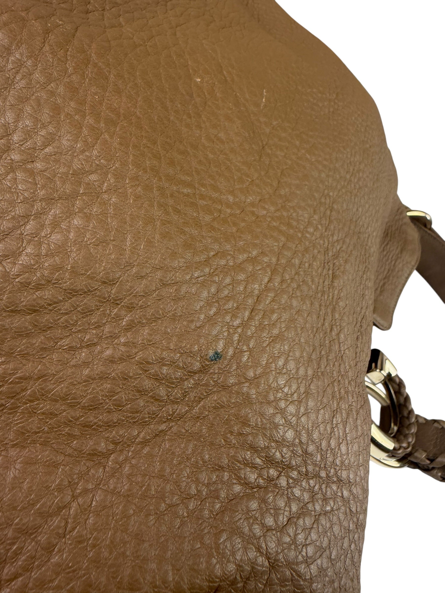 Gucci Tan Brown Leather Wave Hobo Bag