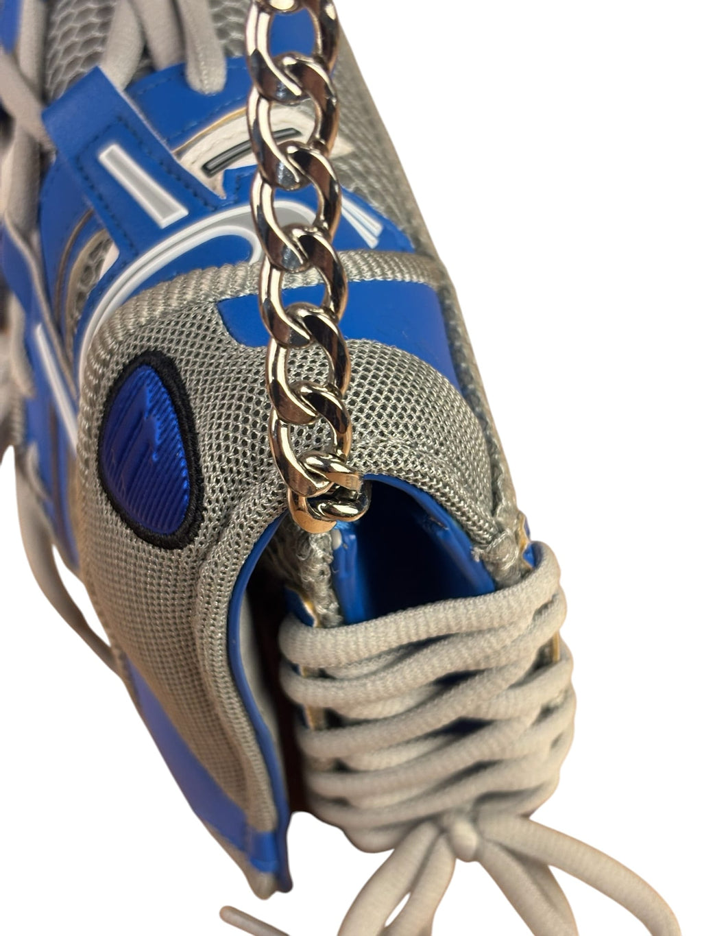 Balenciaga Blue/Grey Leather Trim Sneakerhead Phone Holder