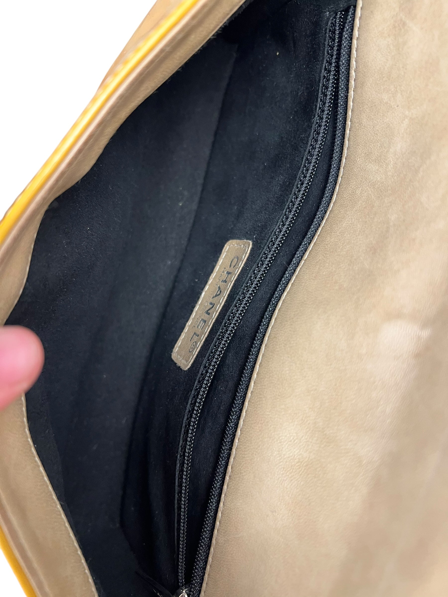 Chanel Vintage East West Patent Flap Bag