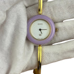 Gucci Vintage Gold 1100L Interchangeable Bezel Bangle